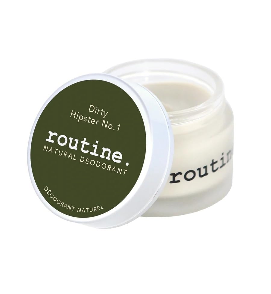 Routine. Natural Deodorant Dirty Hipster No. 1 Deo Jar - 2 Fluid Oz. Natural Deodorant - Aluminum Free Natural Deodorant For Women & Men (Cream Jar Beauty and Personal Care Routine