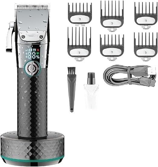 YREAJZVS Hair Clipper, Hair Trimmer IPX7 Waterproof Hair Clipper Adjustable Hair Cutting Machine Digital Power Display Electric Clippers(Green) Beauty and Personal Care YREAJZVS