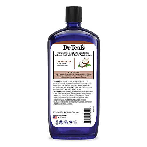 Dr Teal's Foaming Bath with Pure Epsom Salt, Nourish & Protect with Coconut Oil, 34 fl oz (Pack of 4) Beauty & Personal Care Dr Teal's