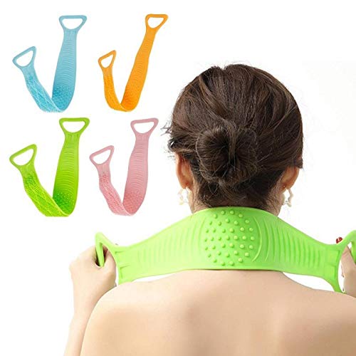 Exfoliating Towel Cleaning Tools Multifunction Body Body Towel Towel Pull Back Back Strap Scrubber Exfoliating Silicone Massage Brush 60cm Beauty and Personal Care TOMYEUS