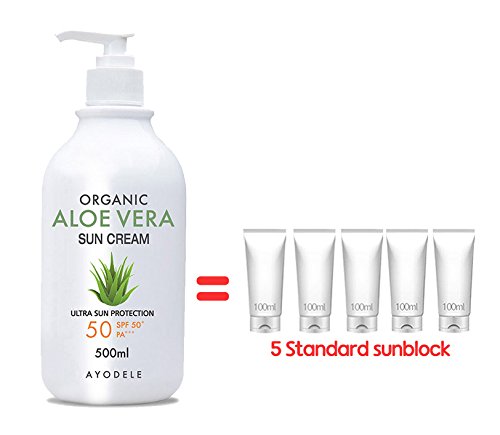 Ayodele Aloe Vera SPF50+ PA+++ Body and Face Sunscreen 16.9 oz Beauty & Personal Care Ayodele