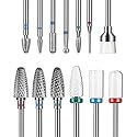Depvko 13PC Nail Drill Bits Set, Drill Bits for Nails, 3pcs Tungsten Carbide Drill Bits+ 3pcs Ceramic Efile Nail Drill Bits+ 6pcs Cuticle Drill Bits+ Beauty & Personal Care Depvko