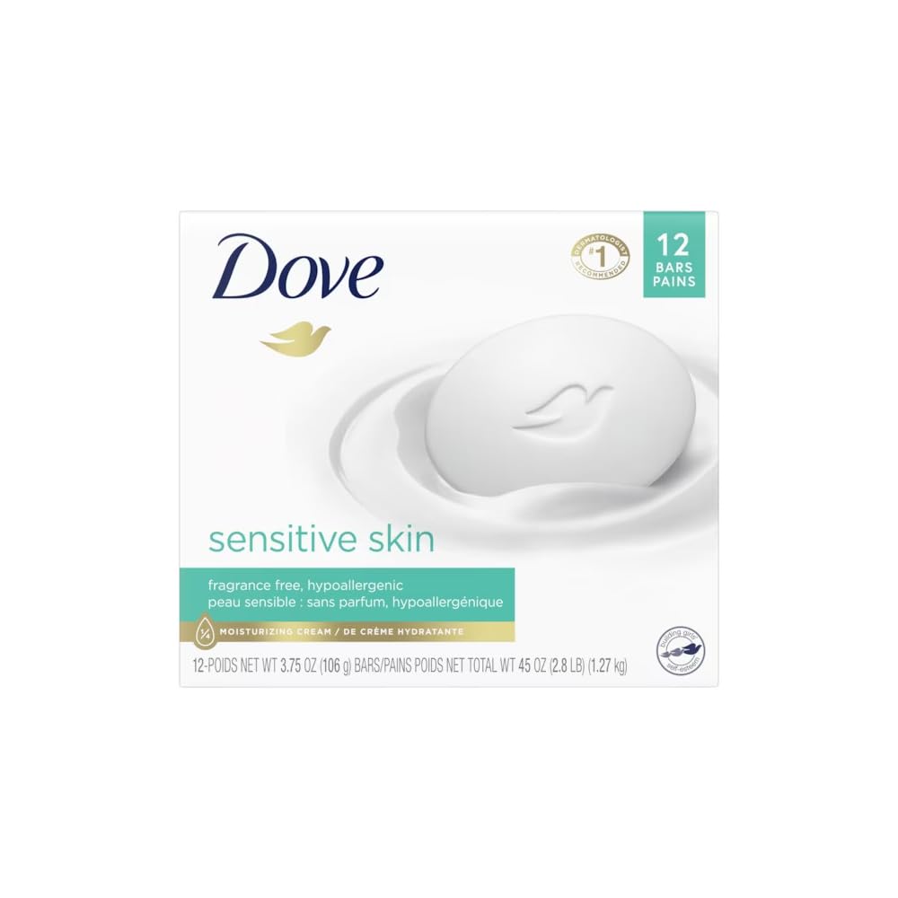 Dove Beauty Bar Sensitive Skin 3.17 oz, 3 Bar (Pack of 4) Beauty & Personal Care Dove