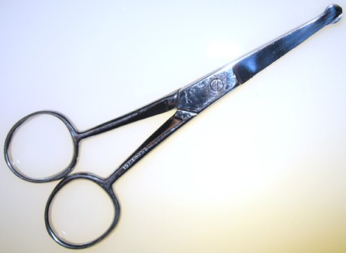 5" straigt MUSTACHE + NOSE HAIR SCISSORS mulit-purpose w/safety tips Beauty and Personal Care 4137 Wholesale