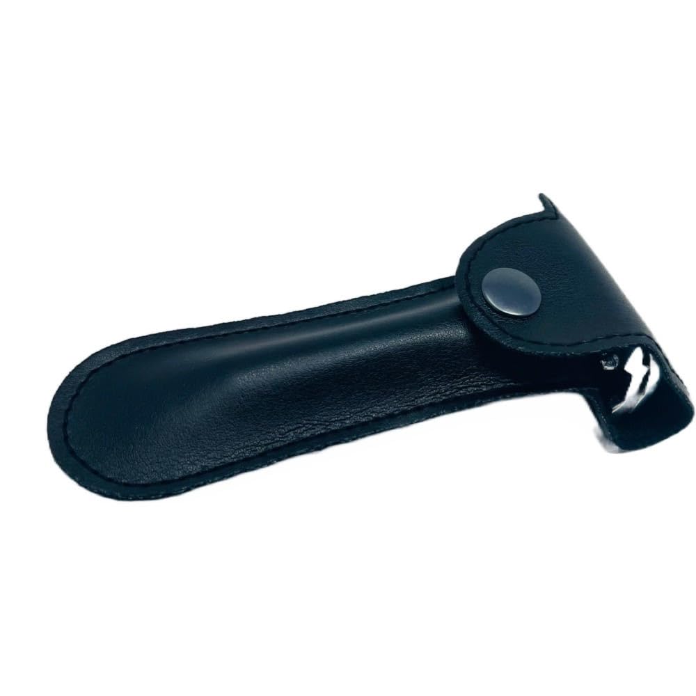 G.B.S Double Edge Shaving Razor Short Rubber Coated Handle With Leather Protective Travel Case & 20 blades Double Edge Safety Razor Long Lasting Skin Beauty and Personal Care G.B.S