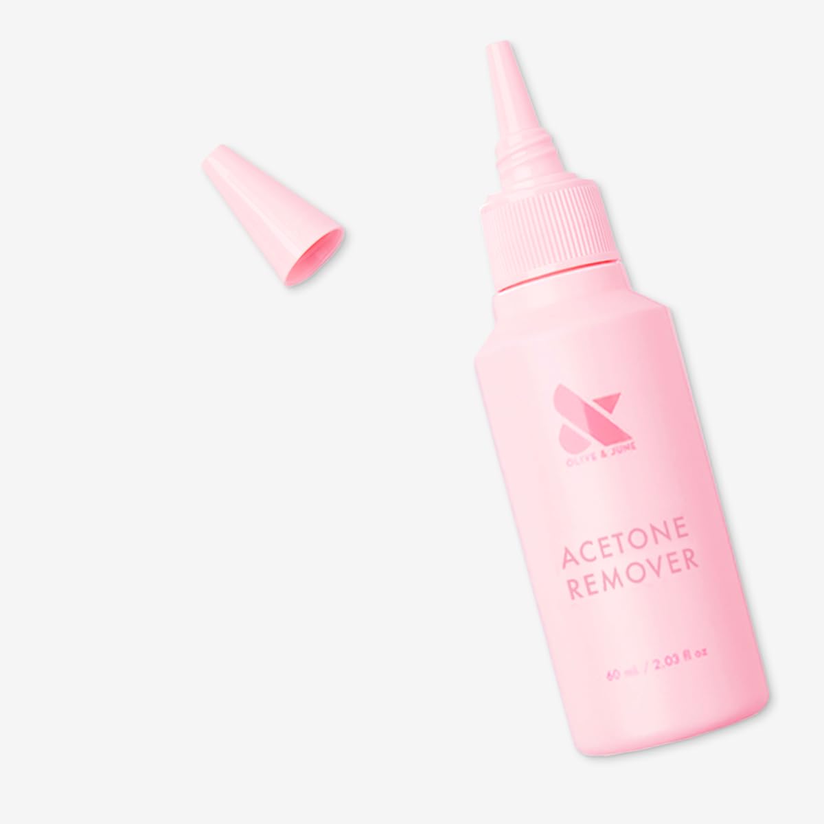 Olive & June Acetone Remover Bottle | Professional Strength | Press-On & Gel Nail Polish Remover | Fast-Acting, Easy Squeeze Bottle | Salon-Grade