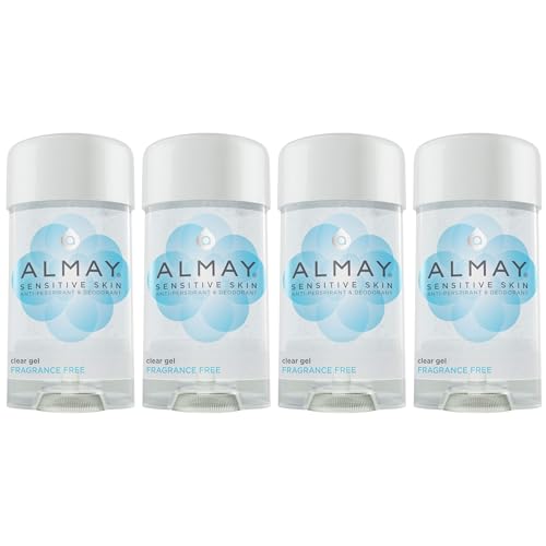 Almay Sensitive Skin Clear Gel Anti-Perspirant & Deodorant, Fragrance Free,2.25 oz(4 Pack) Beauty and Personal Care Almay