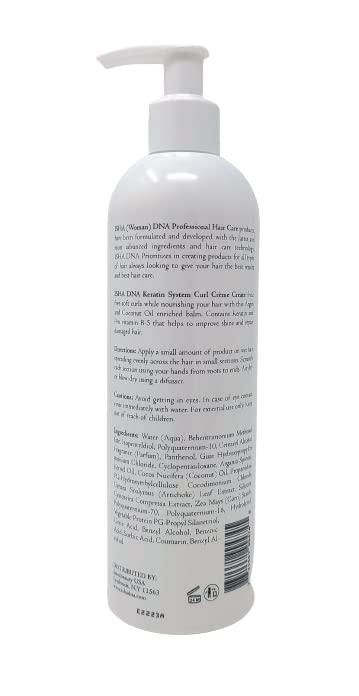 ISHA DNA Keratin System Curl Creme - Infused with Argan Oil and Coconut Oil - Moisturizing Frizz Free Bouncy Natural Soft Curls - Curling Cream Beauty & Personal Care ISHA DNA