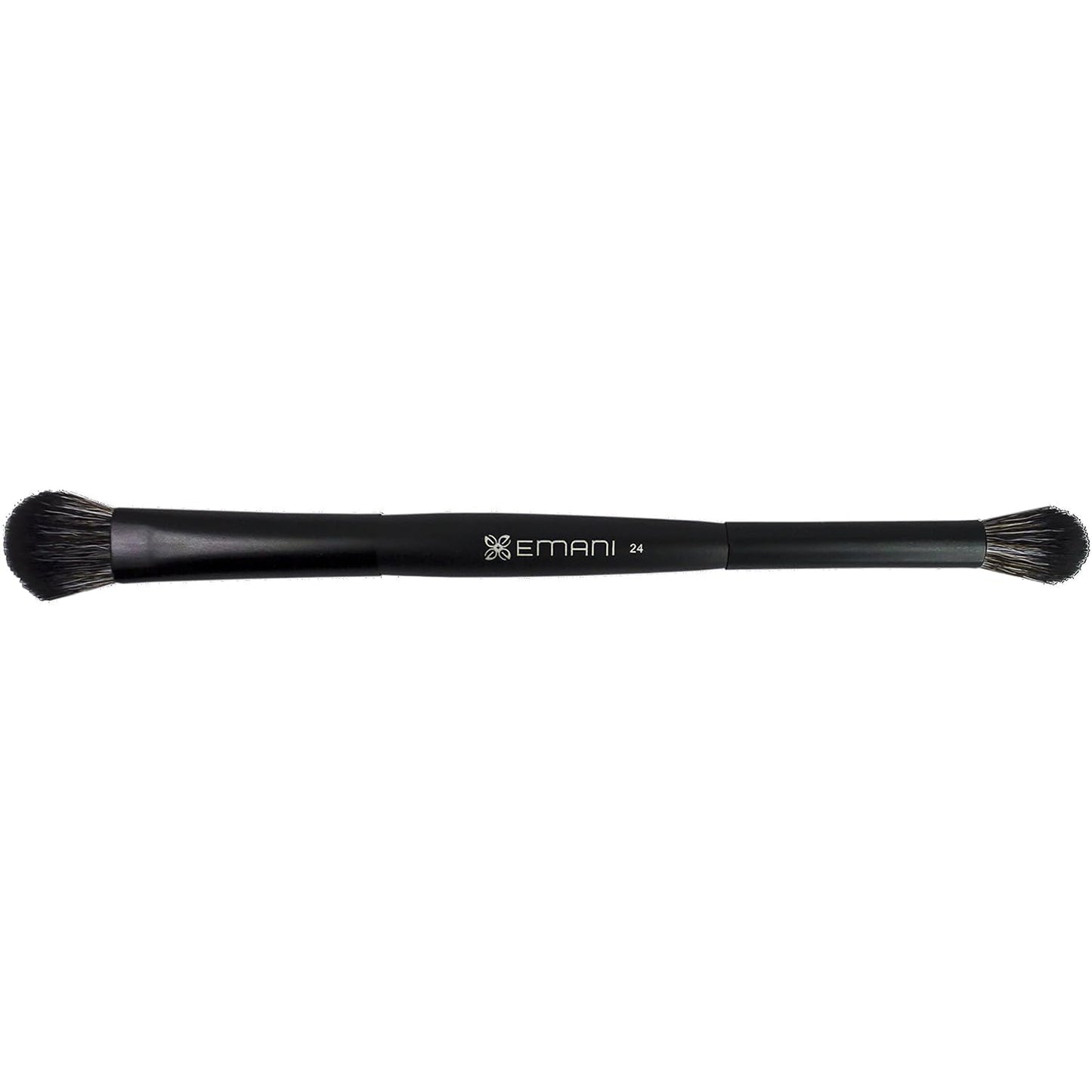 Emani Duo Shadow Blender Brush Double-Ended Makeup Brush - Fiber Bristles, Soft-Beveled Edges - 100% Vegan Beauty & Personal Care Emani