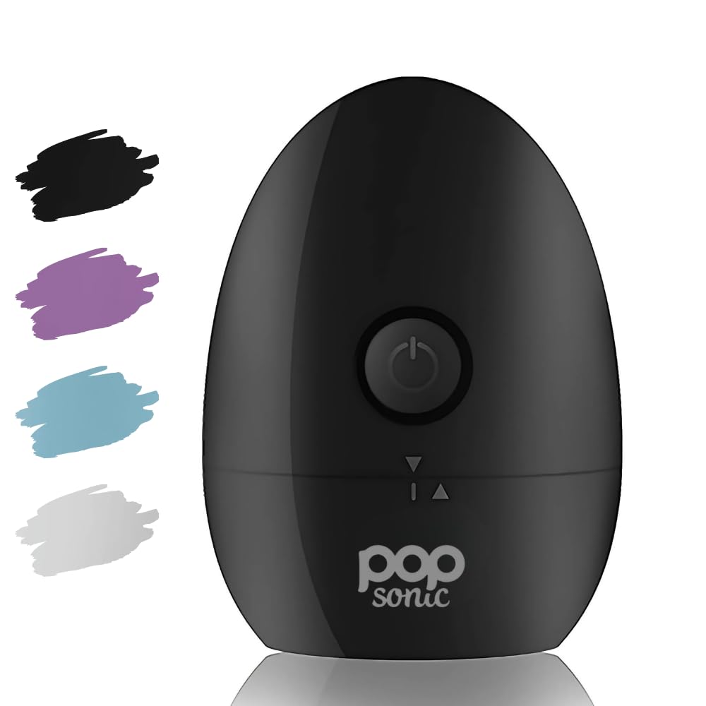 Pop Sonic Moon Shaver (Black) - Face & Body Shavers for Men & Women - 3 Floating Rotary Heads Face Shaver w/Removable Cap - Long Lasting Lithium-ion Beauty and Personal Care Pop Sonic