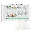 EDSRDRUS 2LB Unscented Glycerin Soap Base DIY Handmade Soap Moisturizing Melt and Pour Soap Base for Crafting, Vegetable Glycerin & Coconut Oil, Easy Beauty & Personal Care EDSRDRUS