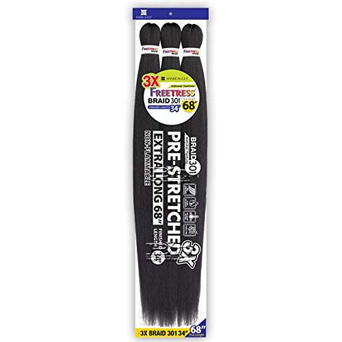 Freetress Synthetic Pre Stretched Braid - 3X BRAID 301 34" (Color:CB1B/530)