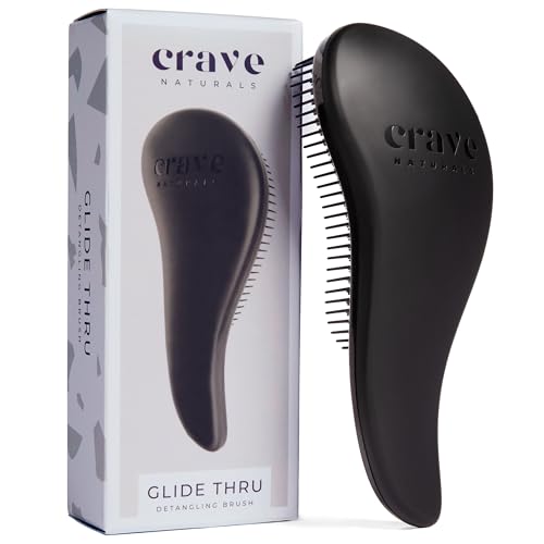 Crave Naturals Glide Thru Detangling Brush, Detangler Brush for Curly, Straight, Wet and Dry Hair Comb for Adults and Kids, Hair Accessories Beauty & Personal Care Crave Naturals
