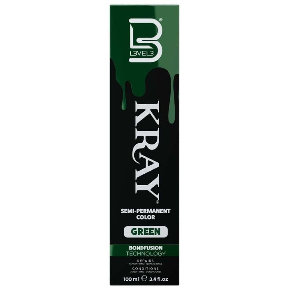 L3 - Level 3 Kray Semi Permanent Hair Color - Semi Permanent Hair Dye with Aloe Vera - Green Beauty & Personal Care L3