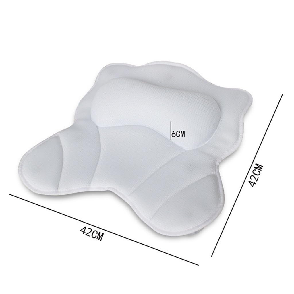 TEOYETTSF Bathtub Pillow 4D Fiber Bathtub Cushion 6 Suction Cups with Hooks Beauty and Personal Care TEOYETTSF