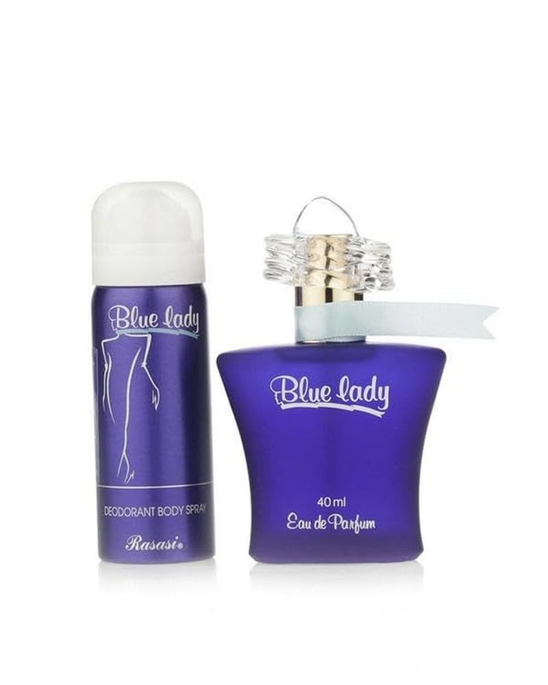 Rasasi Blue 2-Piece Set For Women, (1.3 Oz Eau De Parfum Spray + 1.7 Oz Deodorant Spray) Beauty & Personal Care RASASI