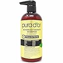 PURA D'OR 16 Oz Advanced Therapy Shampoo Reduces Hair Thinning & Increases Volume, No Sulfate, Biotin Shampoo Infused with Argan Oil, Aloe Vera Beauty & Personal Care PURA D'OR