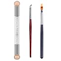 WOKOTO 3Pcs Nail Gradient Sponges Brush Pens Kit With Double Head Nail Sponge Pen Nail Gradient Brushes 3 Different Ombre Brushes For Gel Nails Beauty & Personal Care WOKOTO