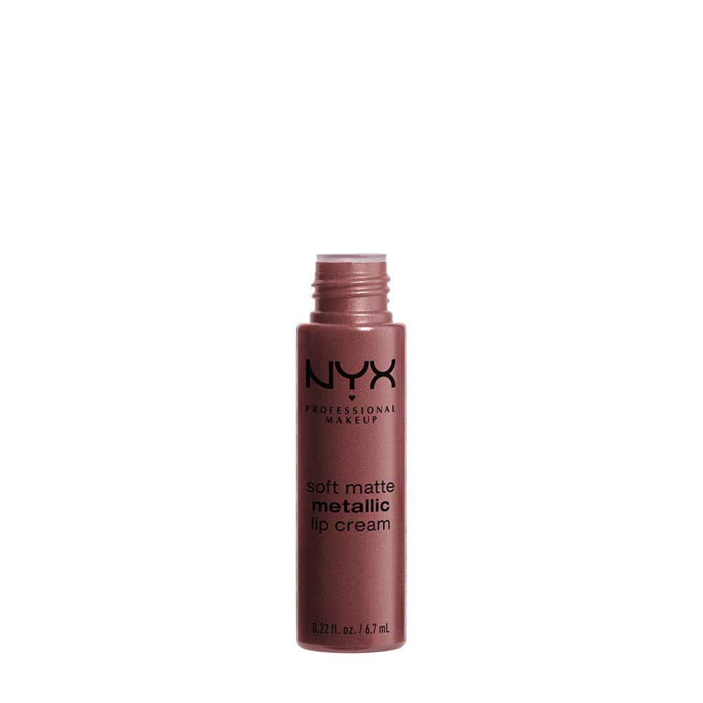 NYX PROFESSIONAL MAKEUP Soft Matte Metallic Lip Cream, Liquid Lipstick - Rome (Medium Nude With Red Undertone) Beauty & Personal Care NYX PROFESSIONAL MAKEUP