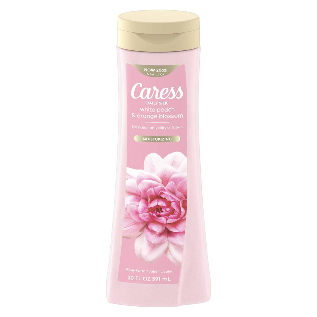 Caress Body Wash With Silk Extract For Noticeably Silky, Soft Skin Daily Silk Body Soap With White Peach & Orange Blossom 20 fl oz Beauty & Personal Care Caress