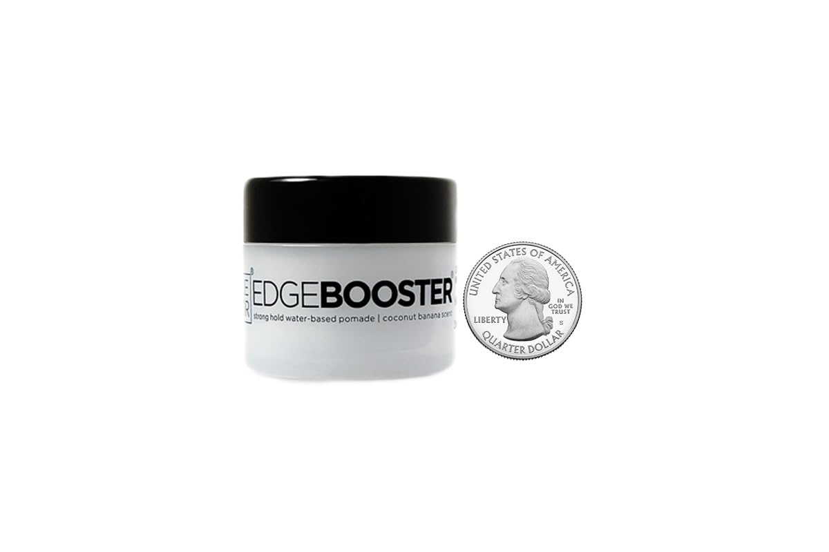 Style Factor EDGEBOOSTER Strong Hold Water-Based Pomade 0.85 Oz Mini Travel Size (0.85 Fl Oz (Pack of 1), Coconut Banana) Beauty & Personal Care Style Factor