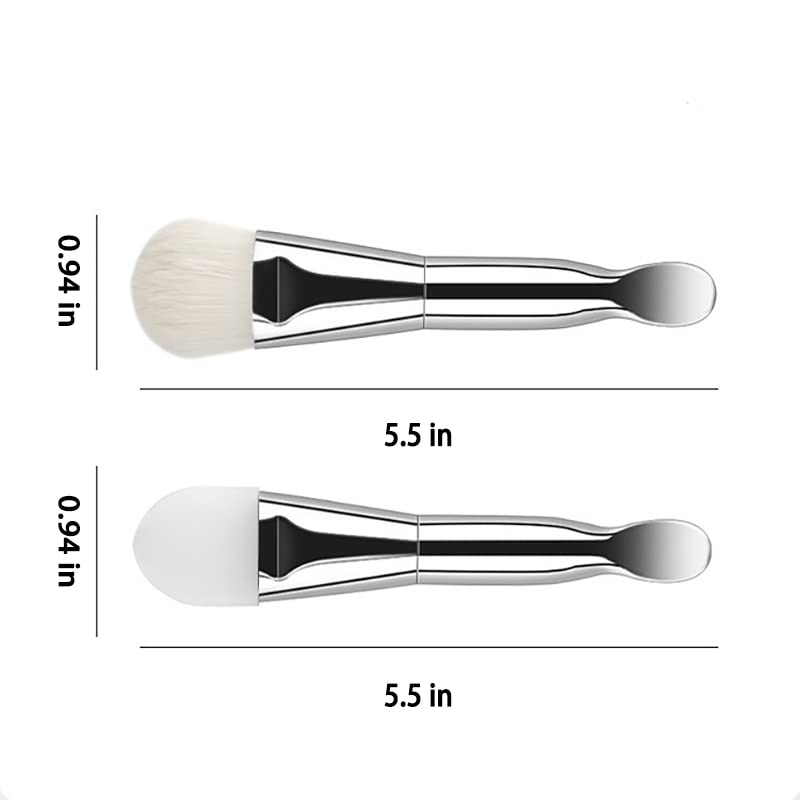 Face Mask Brush 2Pcs, Jrsoul He Face Mask Applicator Double-Ended, Suitable For Mud, Clay, Charcoal Mix Mask, Soft Makeup Beauty Brush Tool Beauty & Personal Care Jrsoul He