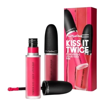 MAC Kiss It Twice Powder Kiss Liquid Duo: Pink Beauty & Personal Care MAC