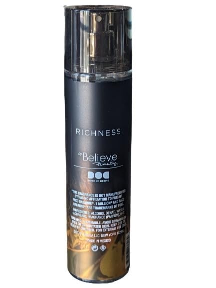 Richness by Believe Beauty Inspired by Men's 1 Million Fragrance Body Mist (3 Pk) Dose of Desire Beauty & Personal Care Belive Beauty