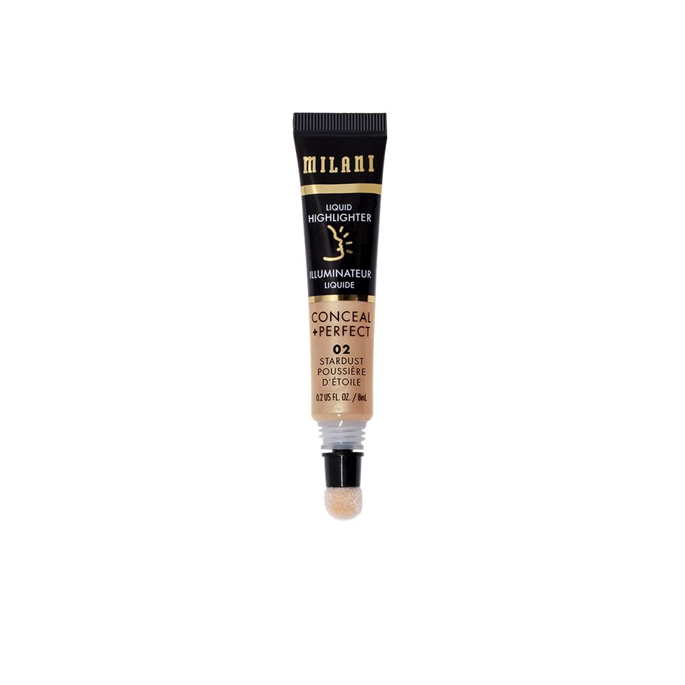 Milani Conceal + Perfect Liquid Highlighter for Added Glow, Face Lift Collection- Stardust, 02 Stardust, 0.20 Fl Oz (Pack of 1)