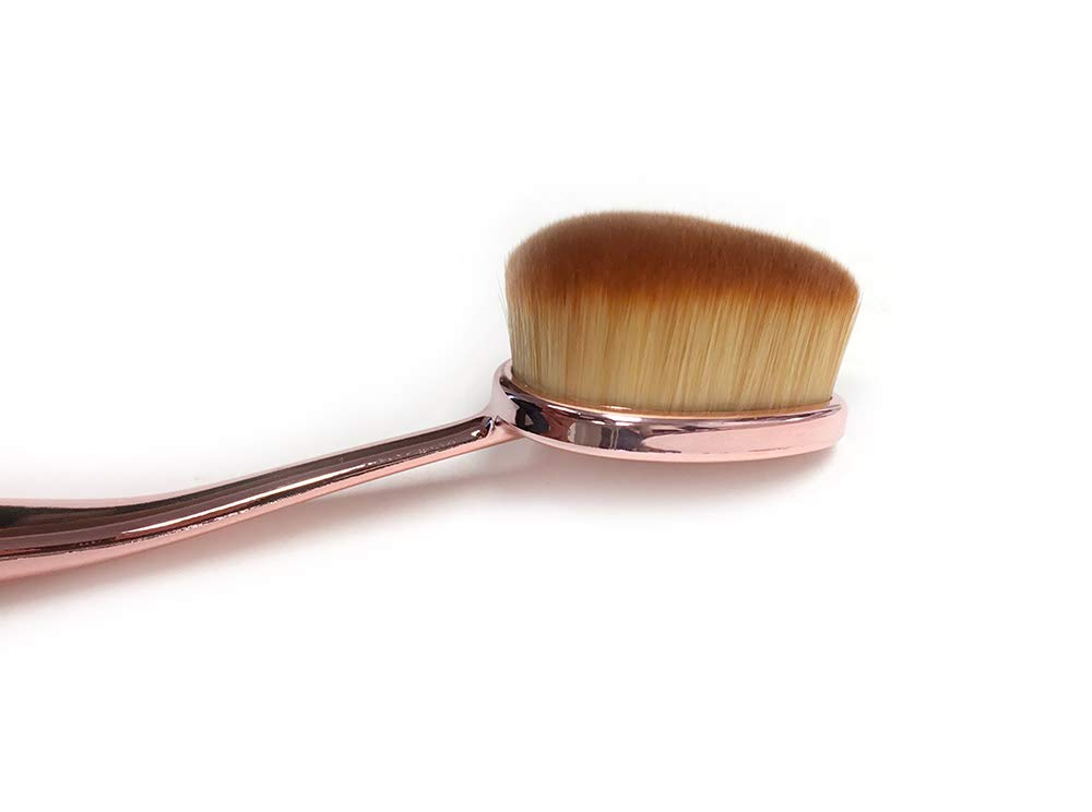iBeauty™ Make Up Contour Brush FaceWand Mermaid Oval Soft Rose Gold- FB1011 (Powder) Cruelty Free - Vegan Friendly Beauty & Personal Care ibeauty