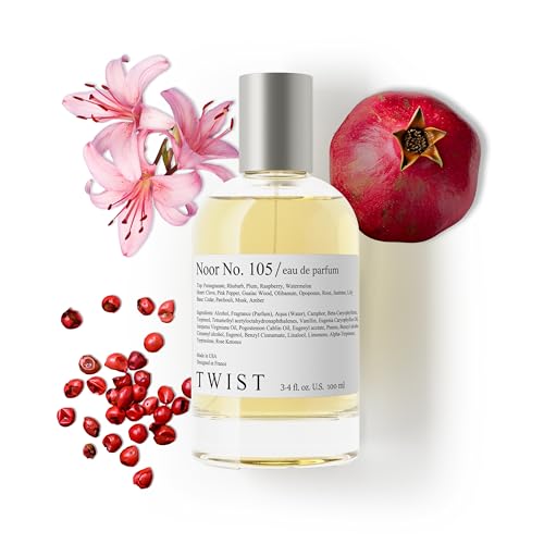 Twist Noor No. 105 - Eau De Parfum Inspired by J. M. Pomegranate Noir Cologne, Long-Lasting Perfume For Women & Men, Paraben Free, Vegan, Clean Beauty & Personal Care HOUSE OF TWIST