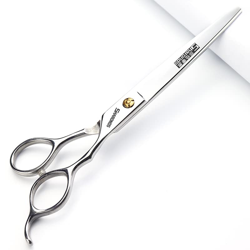 Professional Barber Hair Cutting Scissors/Shears (7-Inches) Stainless Steel Hairdressing Scissors (7 inch flat)