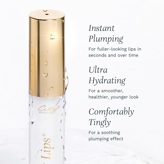 City Beauty City Lips Plumping Lip Gloss Midnight Sparkle - High-Shine Gloss for Fuller, Younger-Looking Lips | Hydrating & Smoothing Lip Treatment Beauty and Personal Care City Beauty