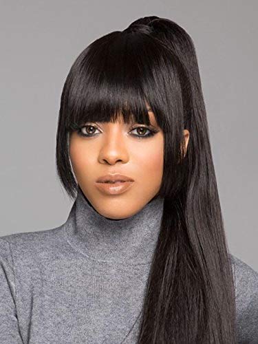 Vivica Snap Bang Front Color 613 Fox Wigs 100% Human HairClip In Heat Friendly 4" Front 7.5" Sides Straight Hairpiece