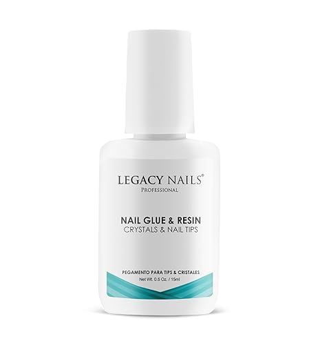 Legacy Nails Professional Nail Glue & Resin 0.5oz Brush-on; Ultra-Strong Adhesive for Nail Repairs, Tips & Extensions, Quick-Drying, Professional Beauty & Personal Care LEGACY NAILS