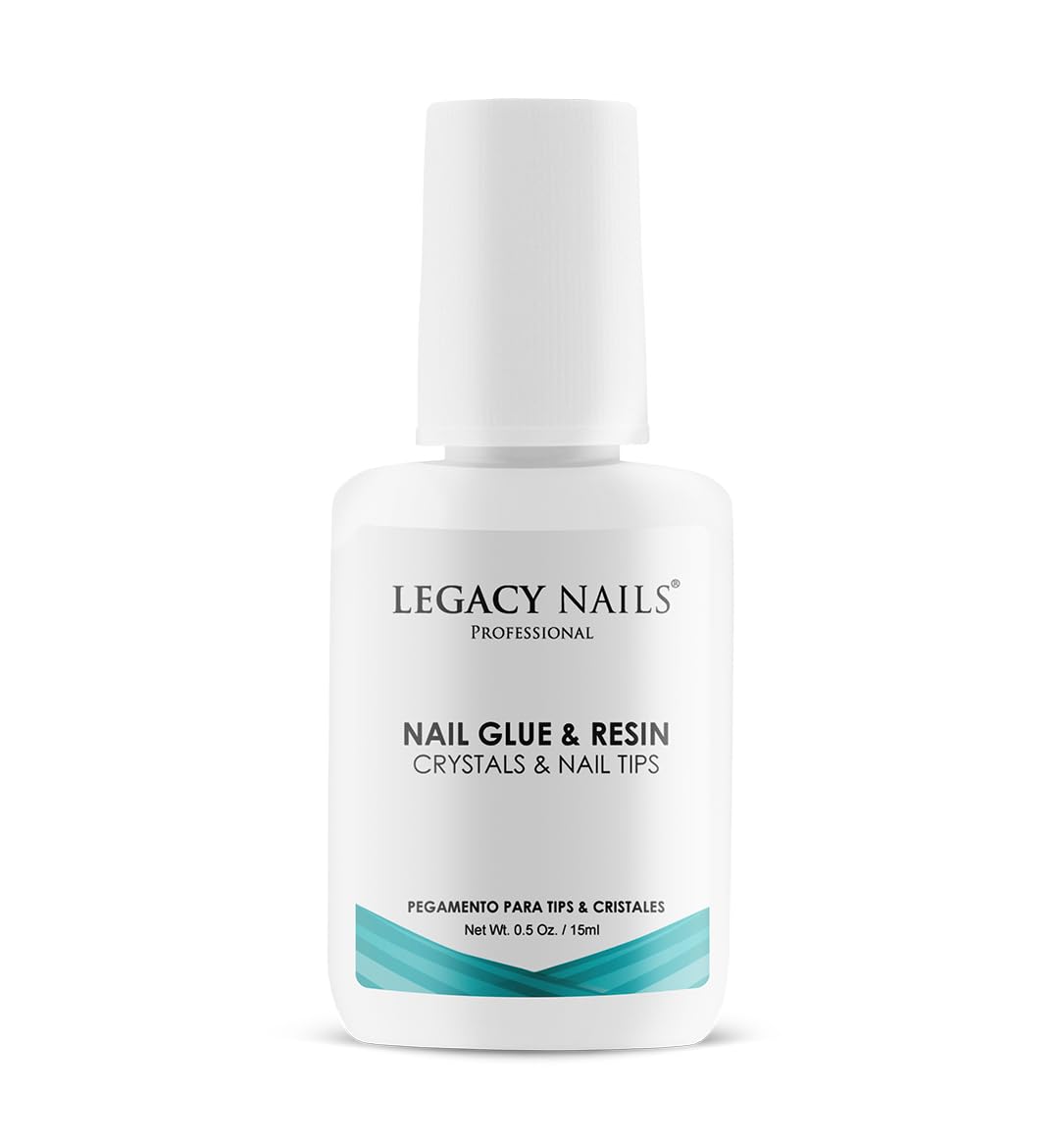 Legacy Nails Professional Nail Glue & Resin 0.5oz Brush-on; Ultra-Strong Adhesive for Nail Repairs, Tips & Extensions, Quick-Drying, Professional Beauty & Personal Care LEGACY NAILS