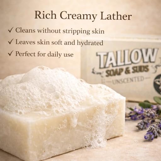 Pure Beef Tallow Soap Bar 3 Pack Beauty & Personal Care Lady May Tallow
