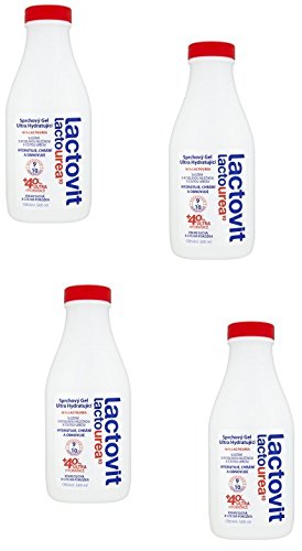 Lactovit LactoUrea 10% Moisturizing Shower Gel • Large 500ml (PACK OF 4) Beauty & Personal Care Lactovit