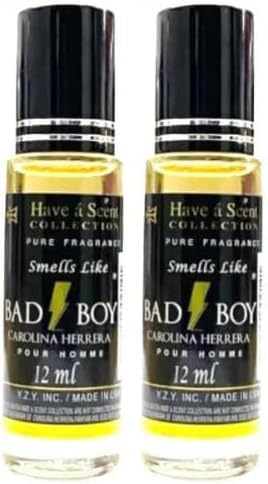 E de B smell like Bad Boy Pour Homme Roll On Oil 12ml (Pack of 2) Beauty and Personal Care E de B