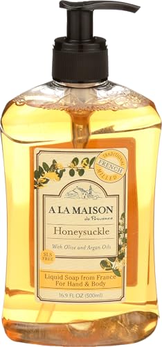 A LA MAISON Honeysuckle French Liquid Hand Soap - Natural Hand Wash Made with Essential Oils - Biodegradable, Plant-Based, Vegan, Cruelty-Free Beauty & Personal Care A LA MAISON