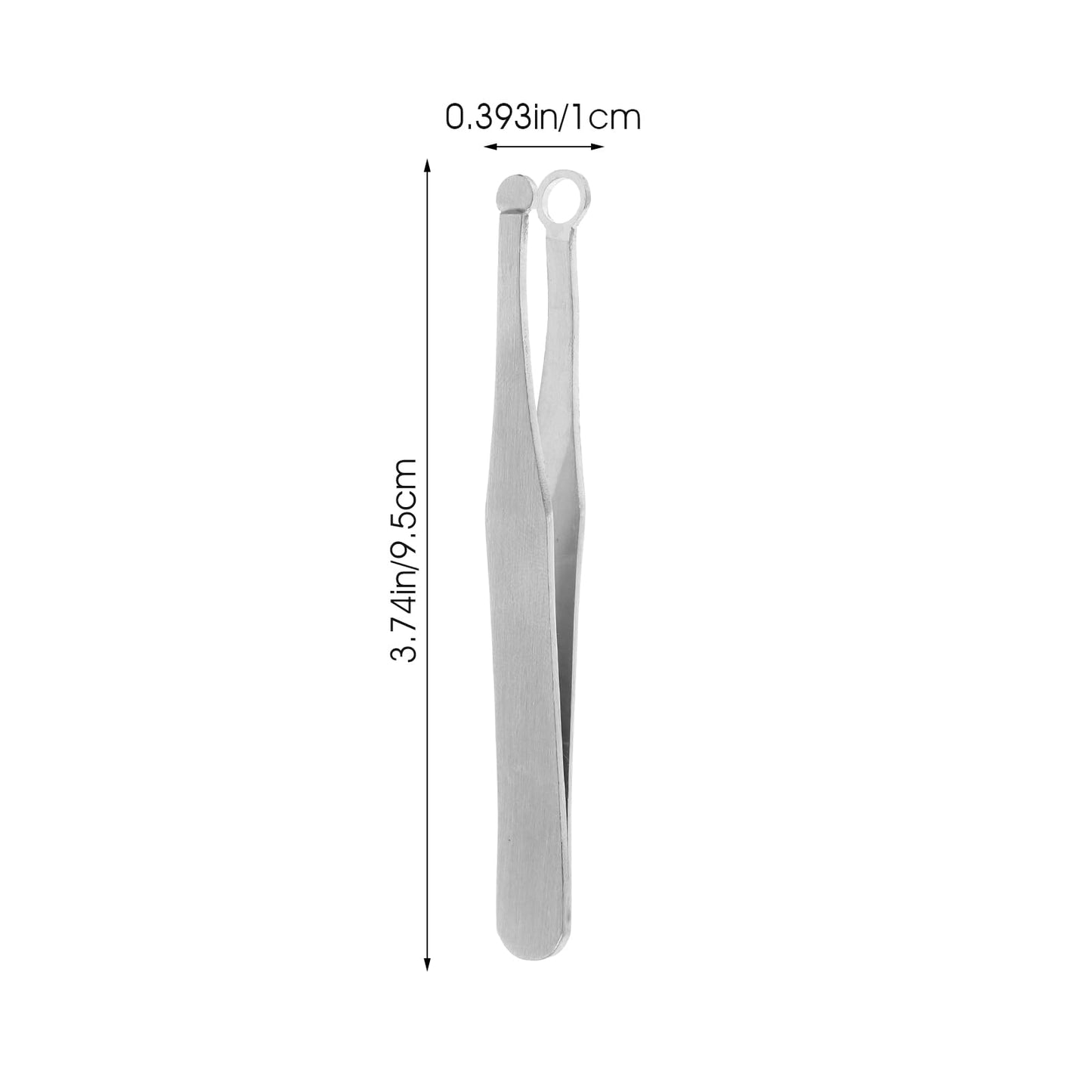 Precision Nose Hair Tweezer Stainless Steel Round Head Grooming Scissor Eyebrow Clippers Trimmer for Safely Trim Nose and Ears (Silver) Beauty and Personal Care EXCEART