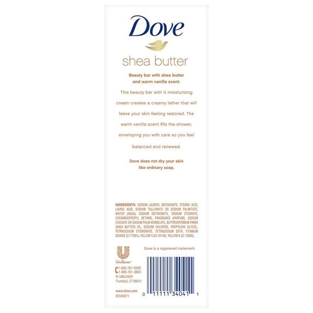Dove Beauty Bar Soap - Purely Pampering - Shea Butter - 2 Count 4 OZ Bars Per Package - Pack of 2 Packages (Total of 4 Bars) Beauty & Personal Care DOVE MEN + CARE