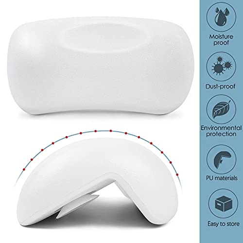 SPA Bath Pillow Non-Slip Bathtub Headrest Soft Waterproof Bath Pillows with Suction Cups Easy to Clean Bathroom Accessories (1pc) Beauty and Personal Care KODENG