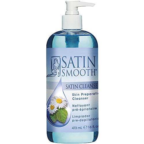 SATIN SMOOTH Pre Wax Cleanser - Antiseptic Formula for Pre Wax Hair Removal Skin Prep, Deep Cleansing & Irritation-Free Waxing, AfterWax Care, 16 oz Beauty & Personal Care SATIN SMOOTH