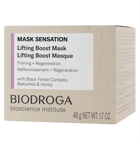 Biodroga MASK SENSATION Lifting Boost Mask (1.7oz) - Anti Aging, Firming, Energizing, Plumping, Tightening Effect - with Black Forest Complex - Made Beauty & Personal Care BIODROGA