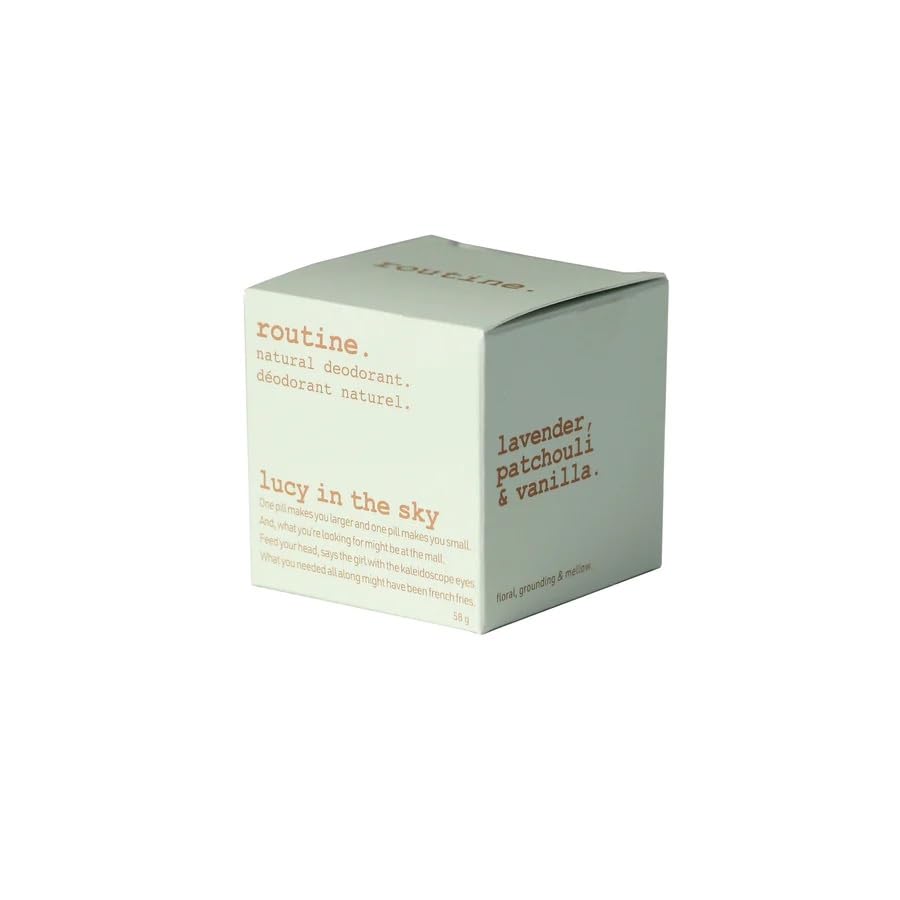 Routine. Natural and Aluminum Free Deodorant (2 Fluid Oz.) for Women and Men - Lucy in the Sky - Lavender, Patchouli, and Vanilla (Cream Jar Formula) Beauty and Personal Care Routine