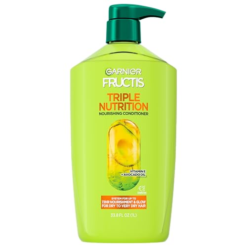 Garnier Fructis Triple Nutrition Nourishig Conditioner for Dry to Very Dry Hair, 33.8 Fl Oz, 1 Count (Packaging May Vary)