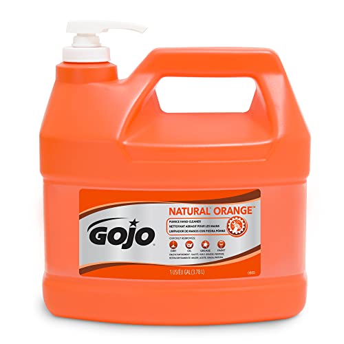 Gojo Natural Orange Pumice Hand Cleaner, 1 Gallon, Quick Acting Lotion, Pump Bottle, Pack of 1 Beauty & Personal Care GOJO