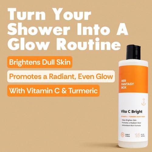 Her Fantasy Box | Vita C Bright Turmeric Body Wash - Antioxidant?Rich Citrus Cleanser with Vitamin C & Turmeric for Radiant, Even-Looking Skin Beauty & Personal Care Her Fantasy Box
