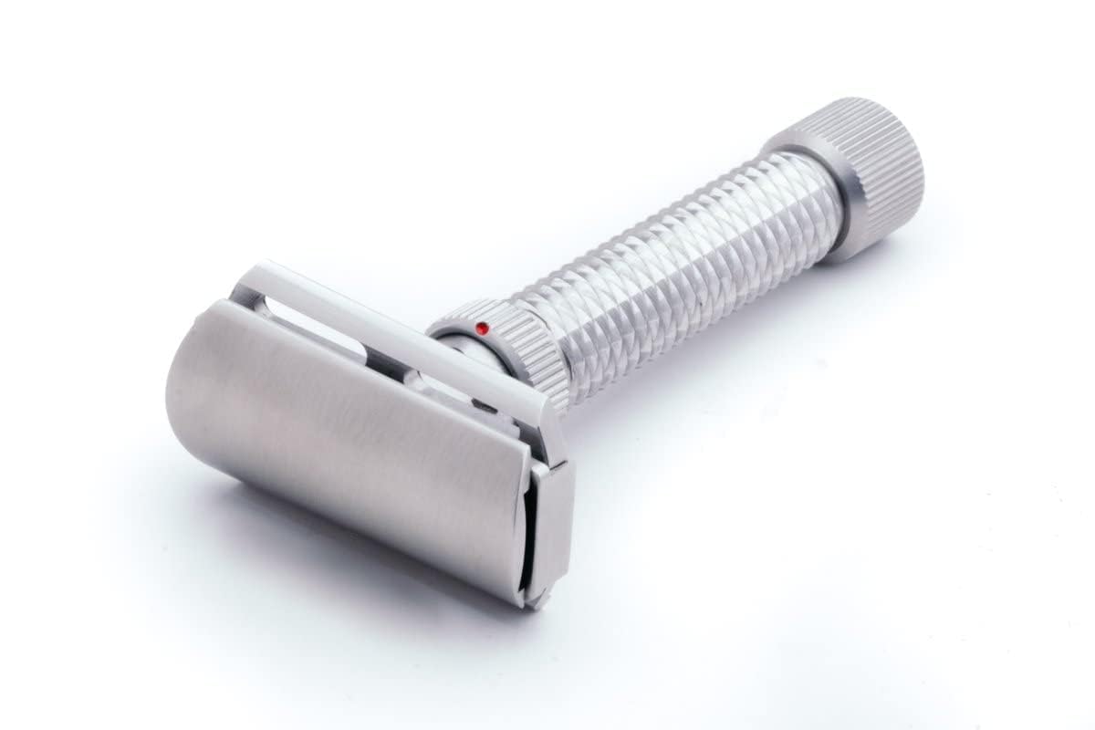 Rex Supply Co. Konsul Adjustable Slant Safety Razor - Stainless Steel Double Edge Razor with Diamond Grip - Customizable Shaving Precision - Made in Beauty and Personal Care Rex Supply Company